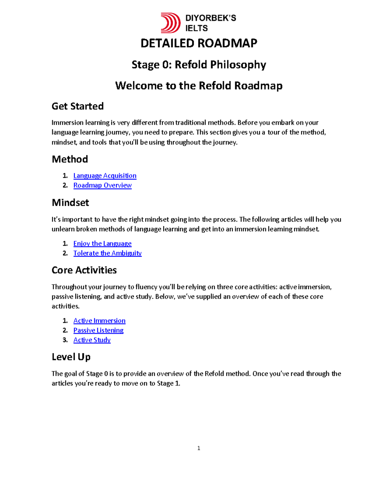 Refold - ibib jbooi ouhoi oioino - DETAILED ROADMAP Stage 0: Refold ...