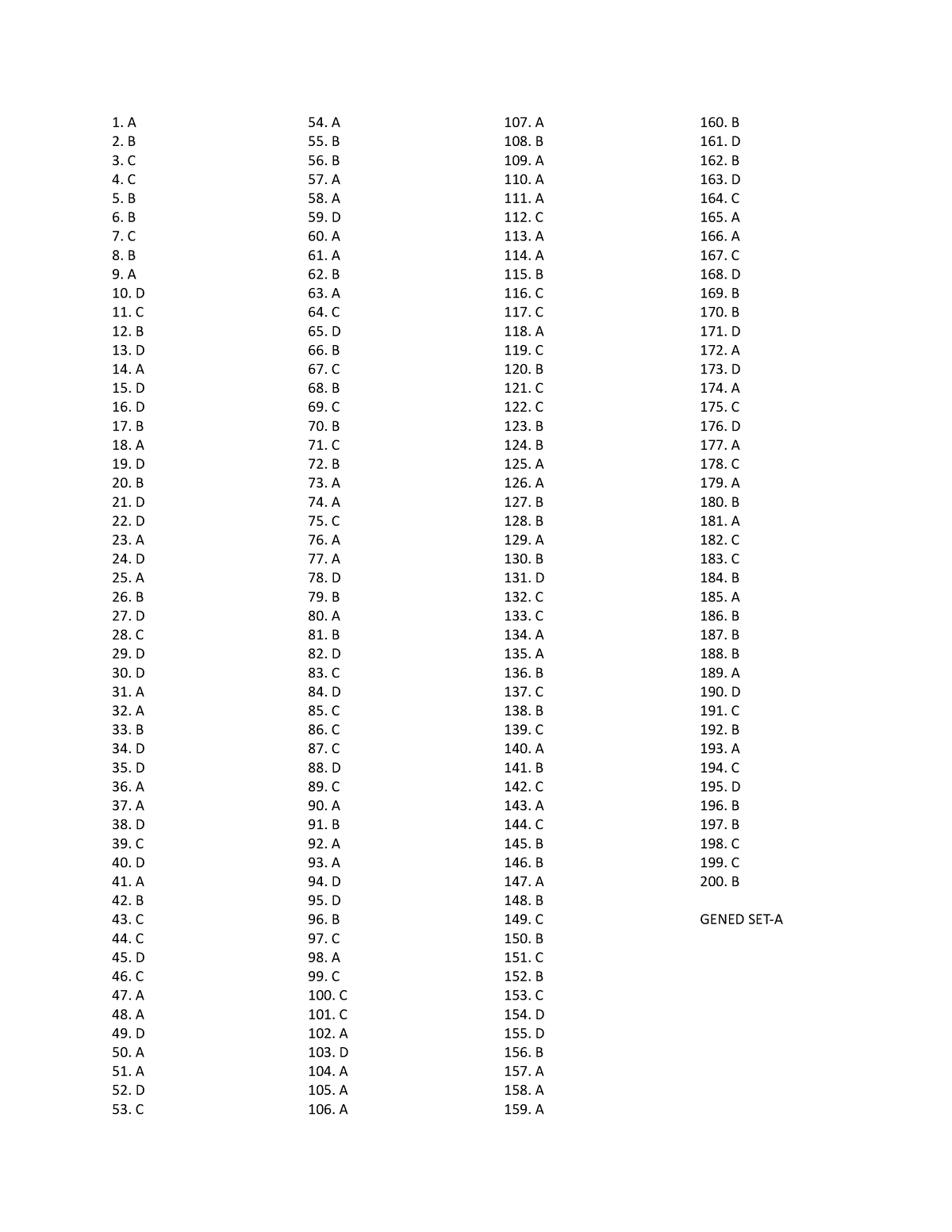 SET A Another SET OF General Education Answer KEY.docx filename-= UTF-8 ...