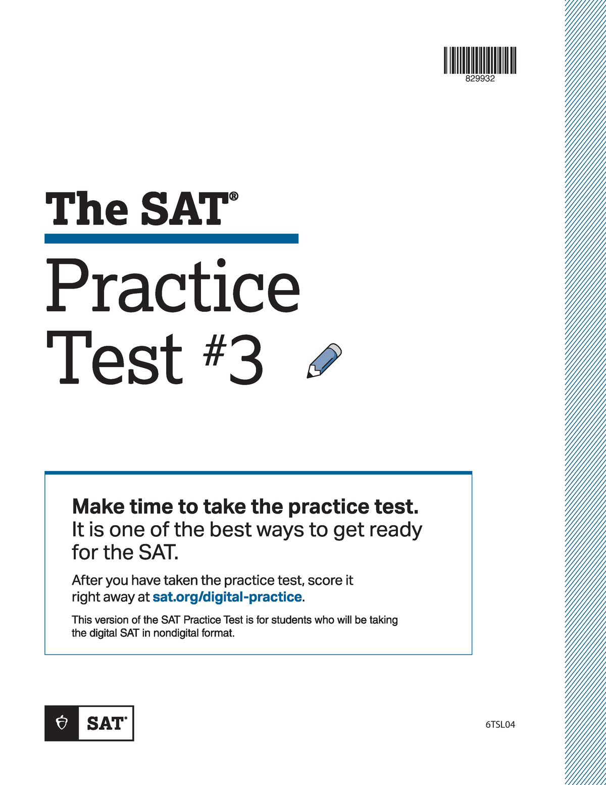 Sat practice test 3 digital tJ 829932 11111111111111111111 Ill 6TSL