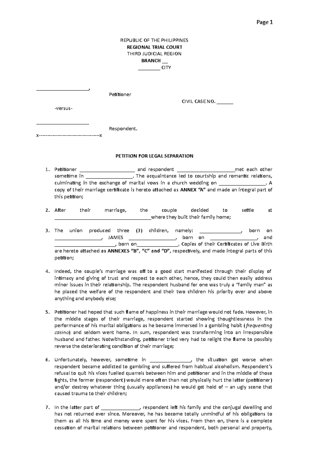 How To Make A Legal Separation Agreement