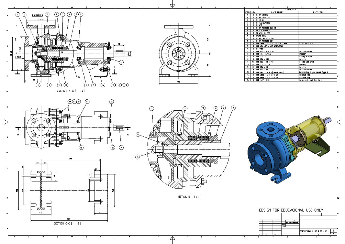 Centrifugal PUMP 02 (1) - copia - SECTION A-A ( 1 : 2 ) DETAIL B ( 1 : ...