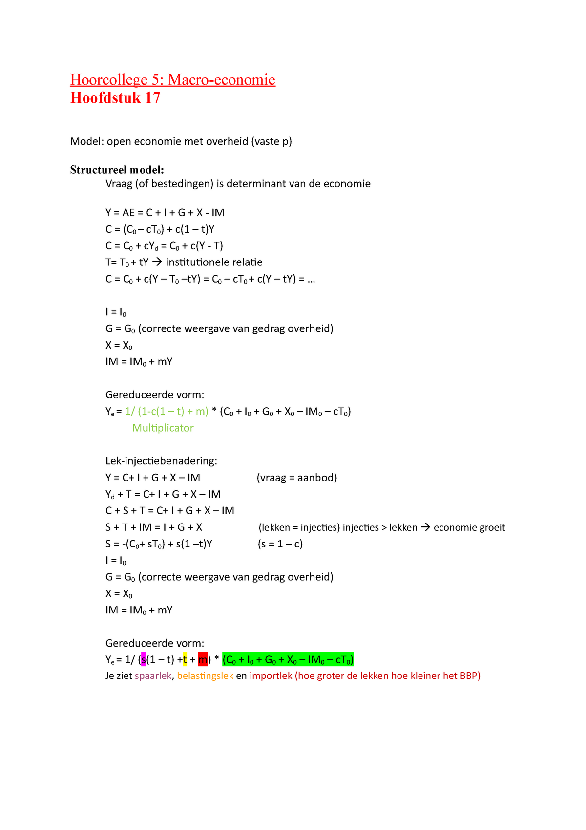 Hoorcollege 5 Lecture Notes Hc5 Studocu