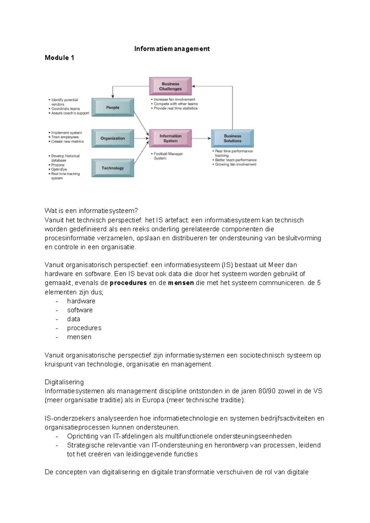 Informatiemanagement College - Informatiemanagement Module 1 Wat Is Een ...