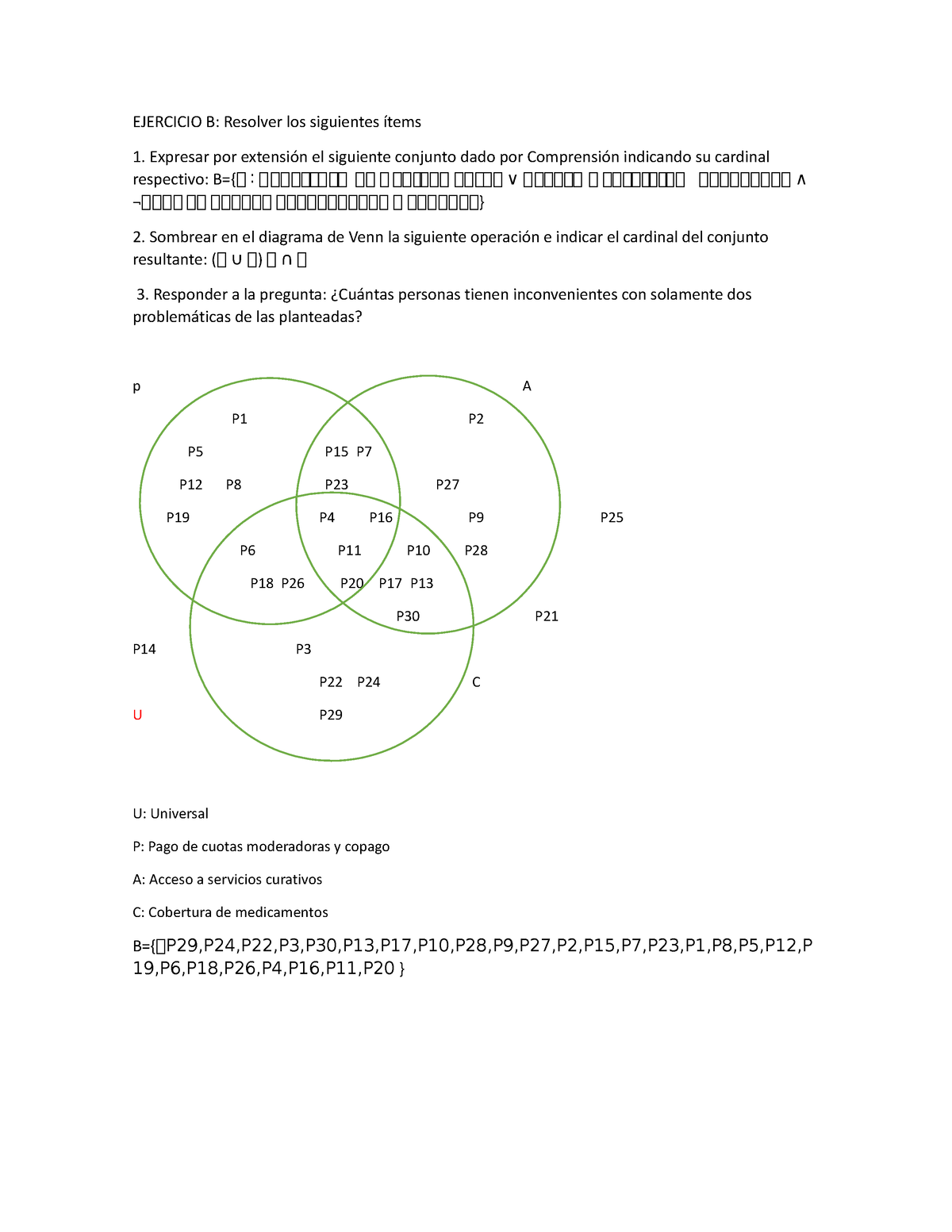 Ejercicio B - .... - EJERCICIO B: Resolver Los Siguientes ítems 1 ...