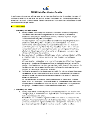 PSY 328 Module Six Journal Done - Next, Complete This Template By ...