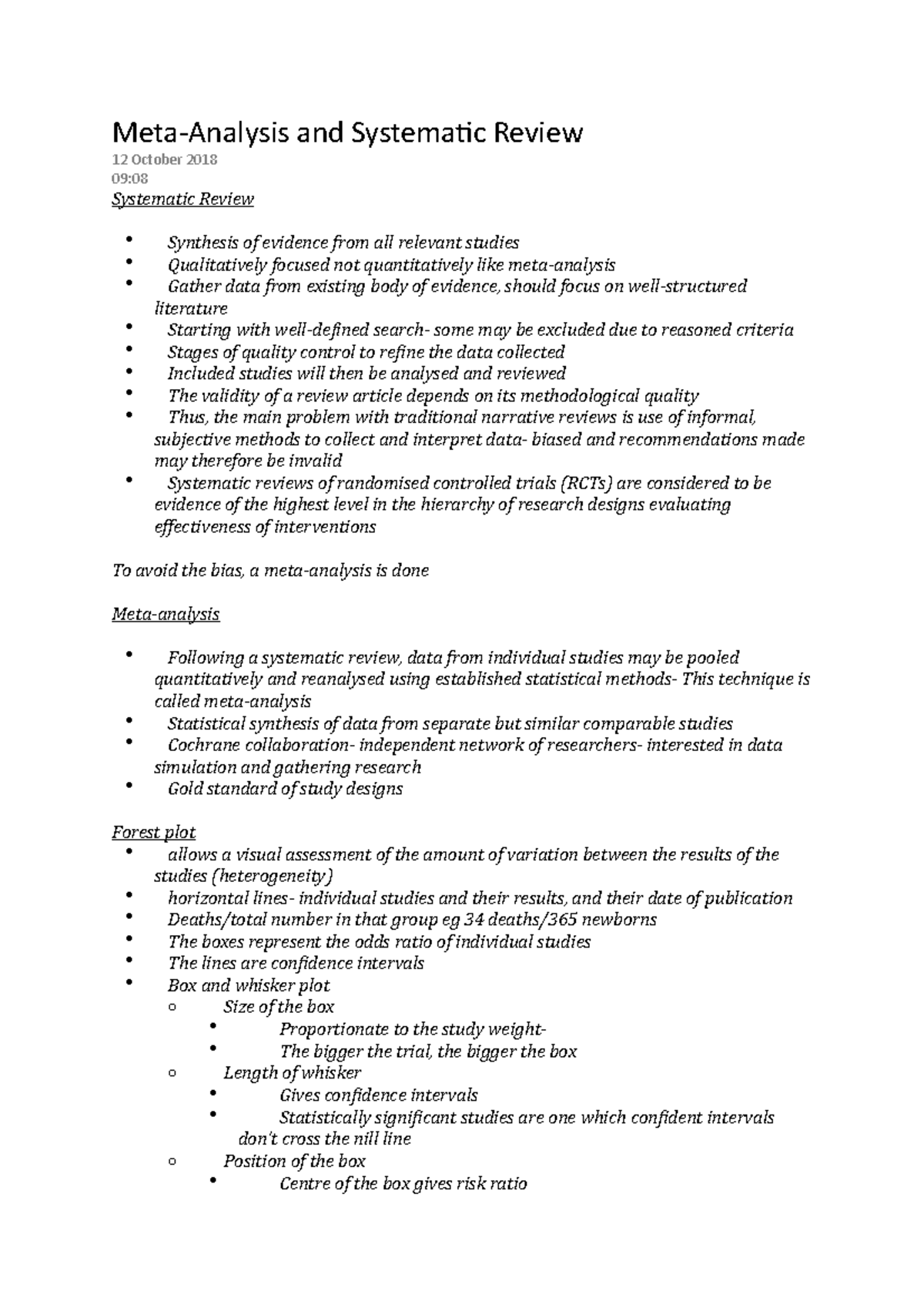 Meta-Analysis And Systematic Review - Time From Diagnosis To Death In ...