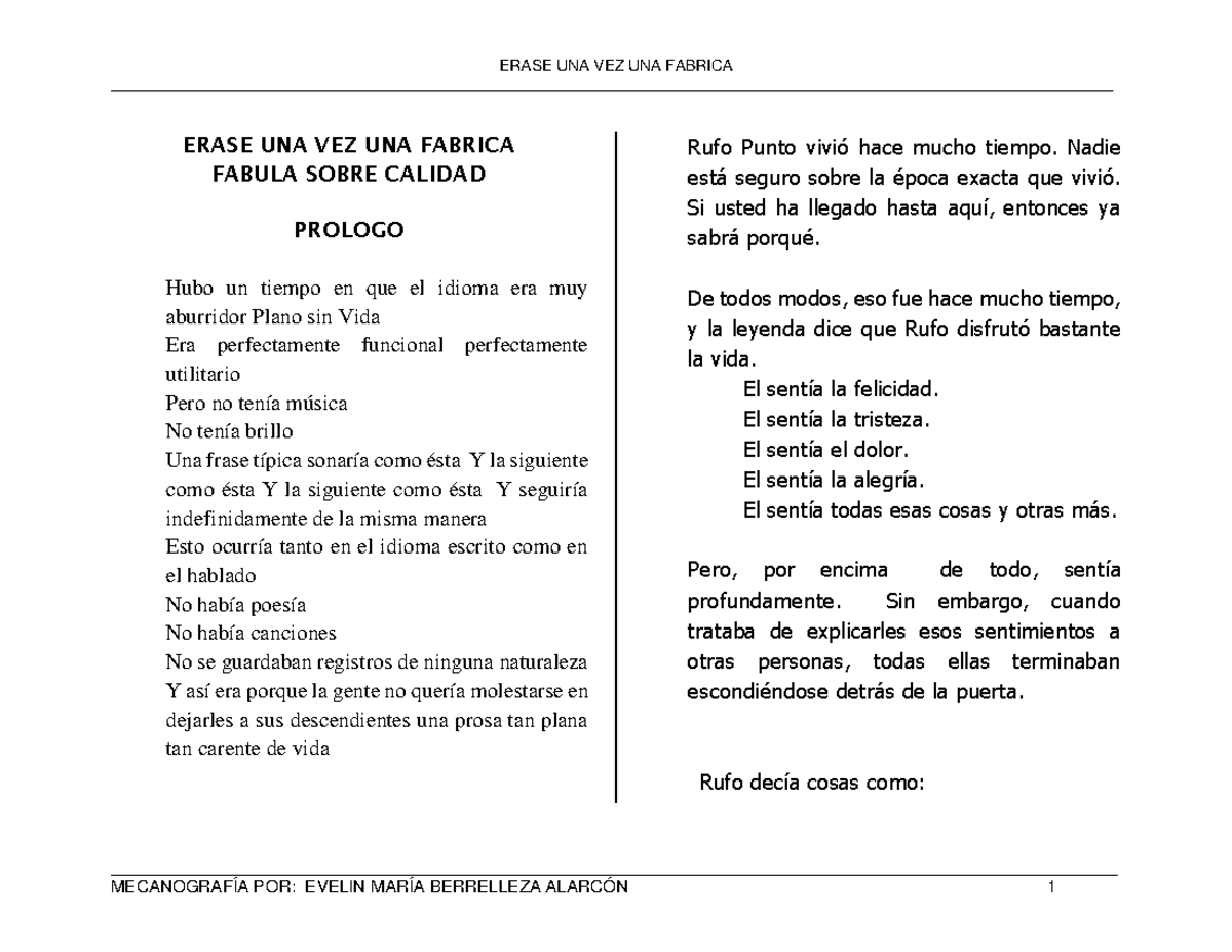 01 Erase Una Vez Una Fabrica Control De Calidad Ind 3220 Uasd Studocu