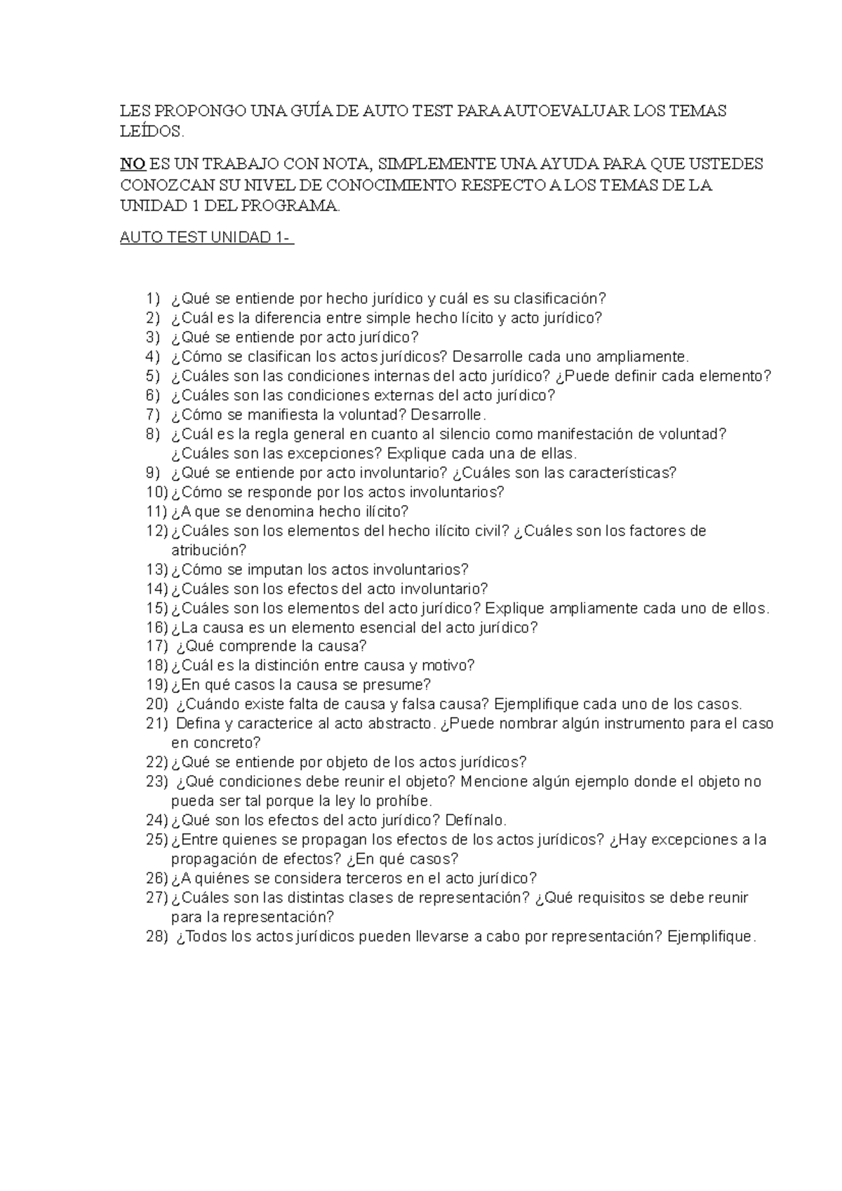 AUTO TEST Teoria Modelo de Parcial LES PROPONGO UNA GUÍA DE AUTO