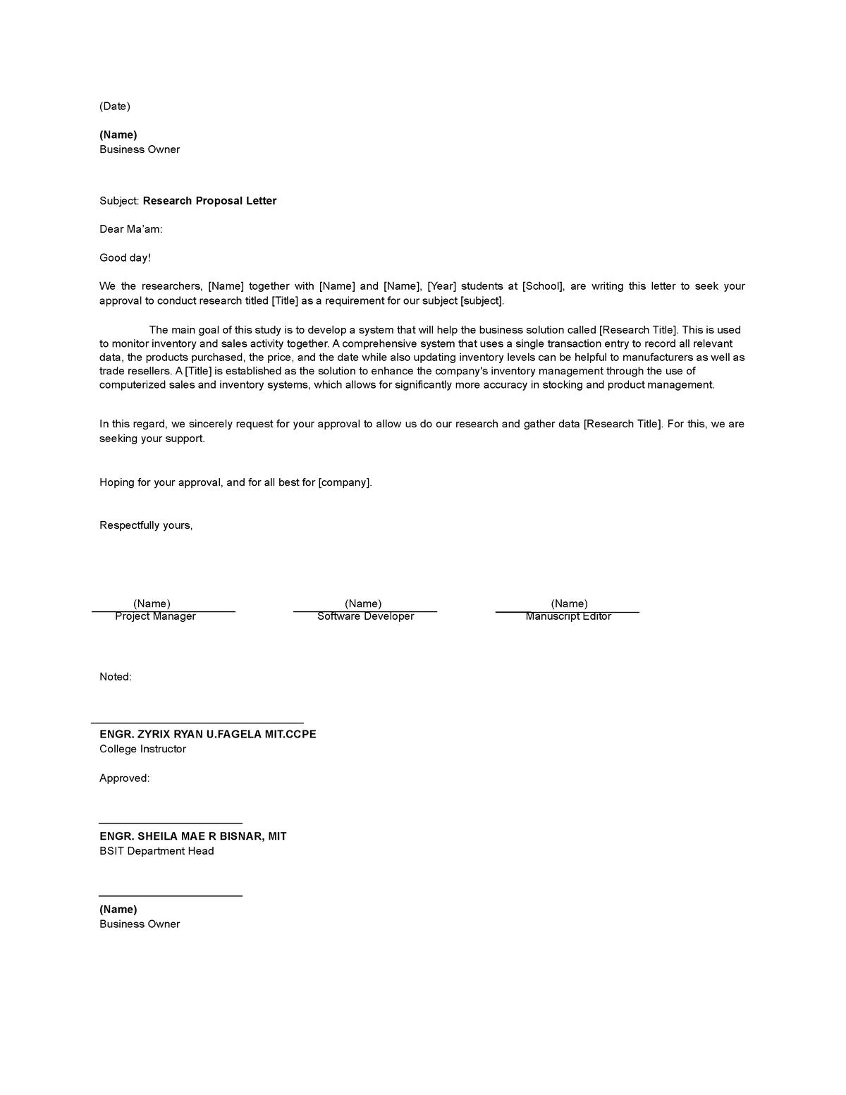 Client-Letter-Format - (Date) (Name) Business Owner Subject: Research ...