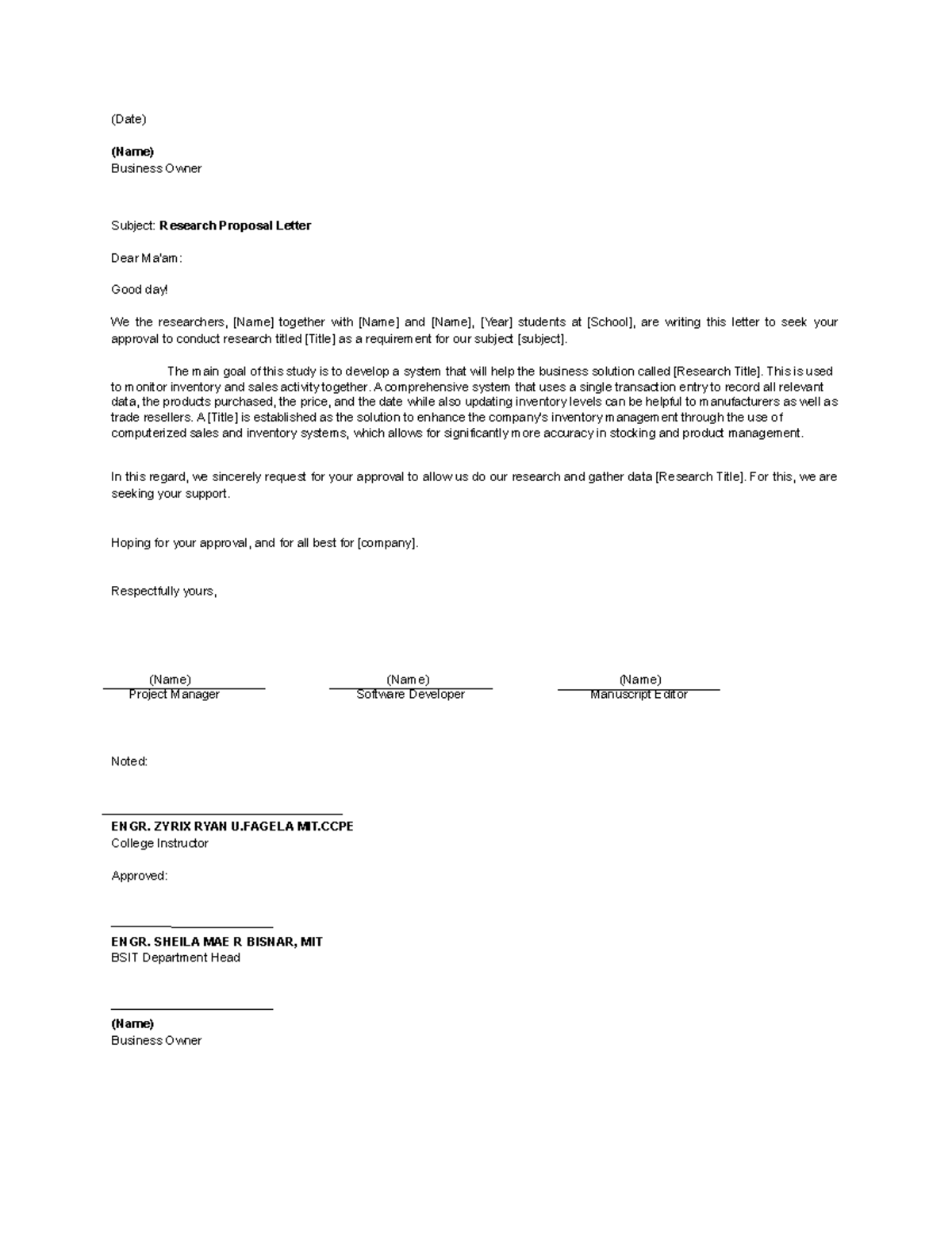 Client-Letter-Format - (Date) (Name) Business Owner Subject: Research ...