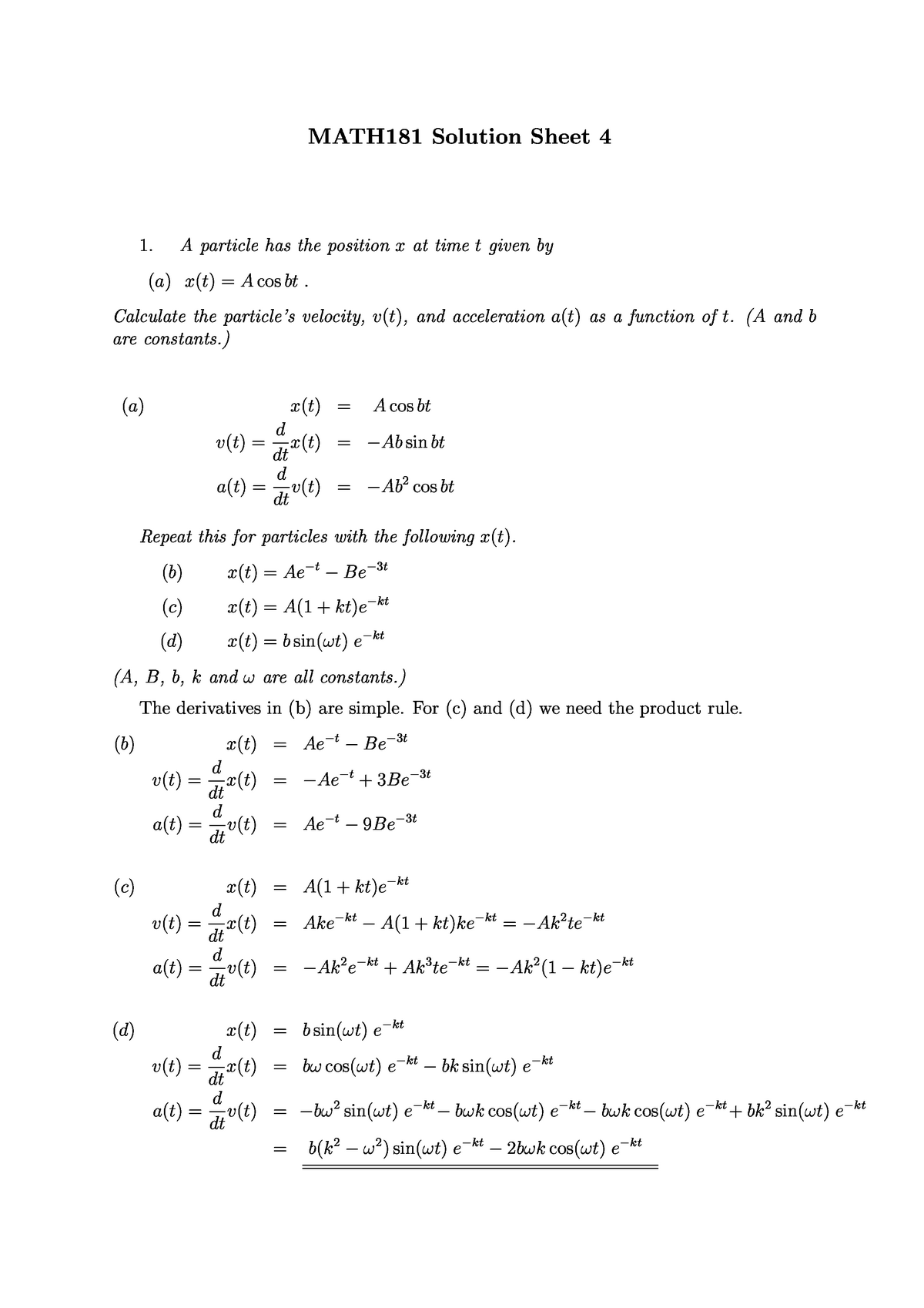 Math181 11 12 Homework 4 Solutions Studocu