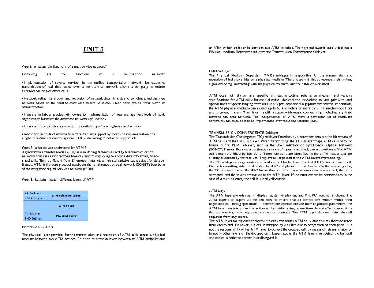 NGN-Unit 3 Notes - Next generation networks - UNIT 3 Ques1: What are ...