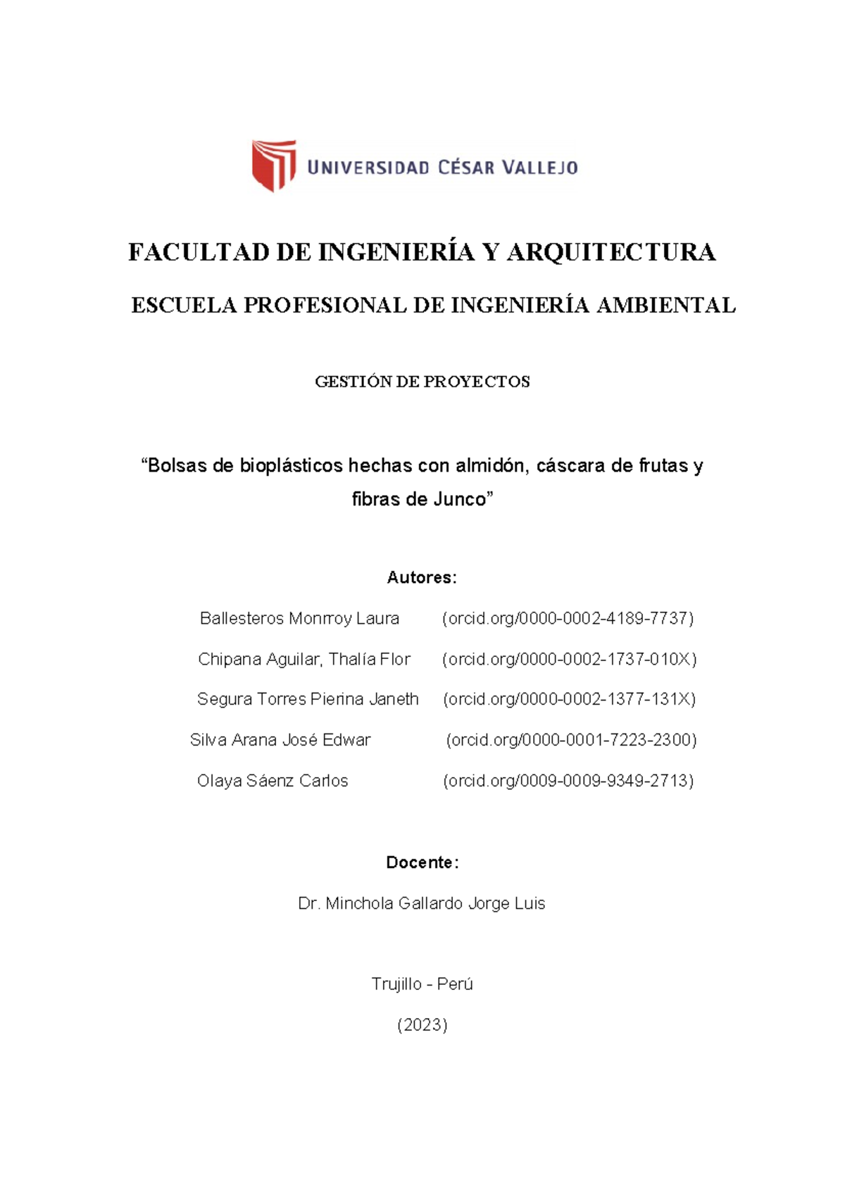 EXPO Gestion DE Proyectos - FACULTAD DE INGENIERÍA Y ARQUITECTURA ...