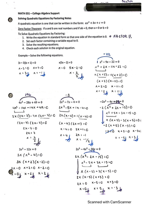 Math 031 Algebraic Expressions - MATH 031 - Studocu