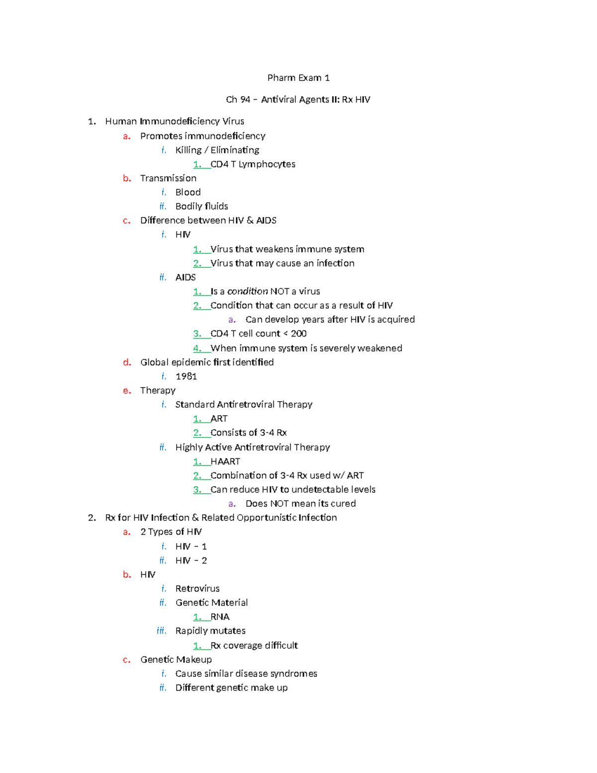 Pharm - Exam 1 - Notes from all chapters for that specific exam - Pharm ...