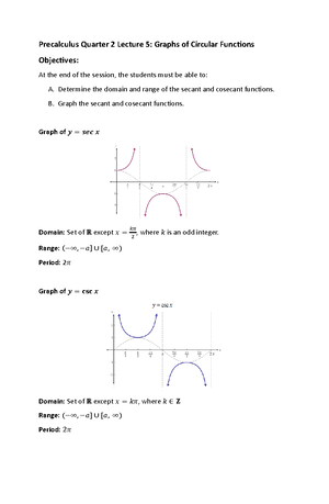 Precalculus Quarter 2 Lecture 4 Problem Set 4 - Precalculus Quarter 2 ...