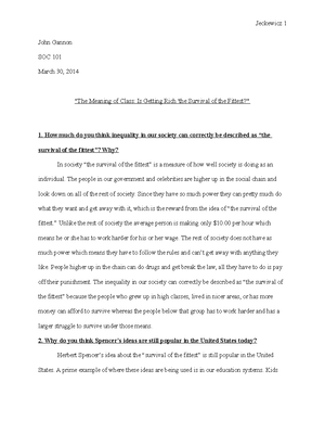 Chapter 3 Lecture Notes - SOC 101 - CSN - Studocu