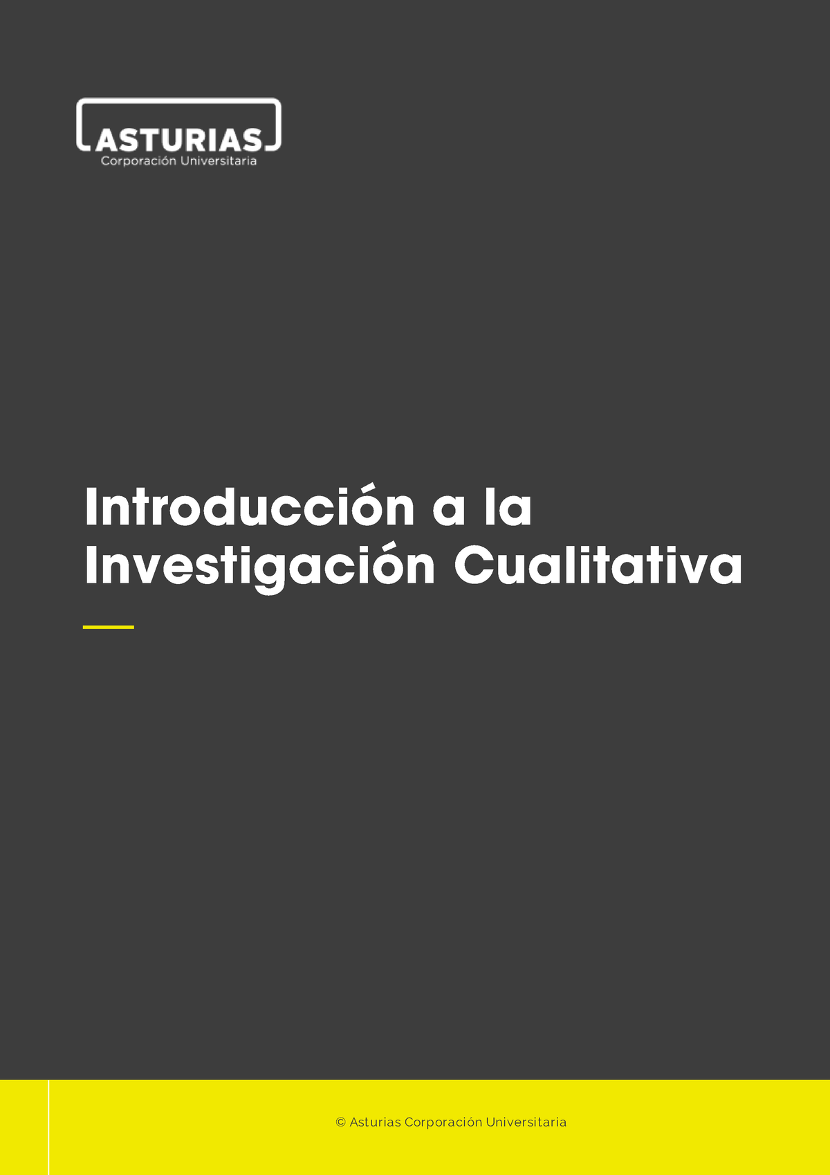 Introducción A La Investigación Cualitativa - Uniasturias - Studocu