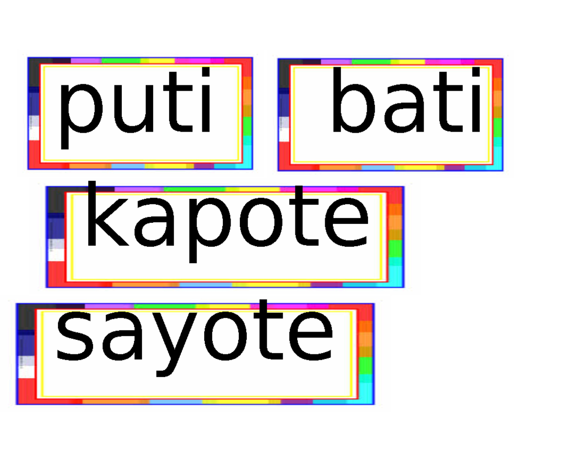 Puti bati for catch up friday - Daily Lesson PLan - puti bati kapote ...