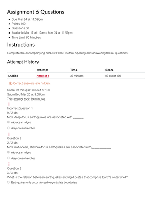 Assignment 5 Questions 2024FA GEOL1340 12732 - Earth Systems ...