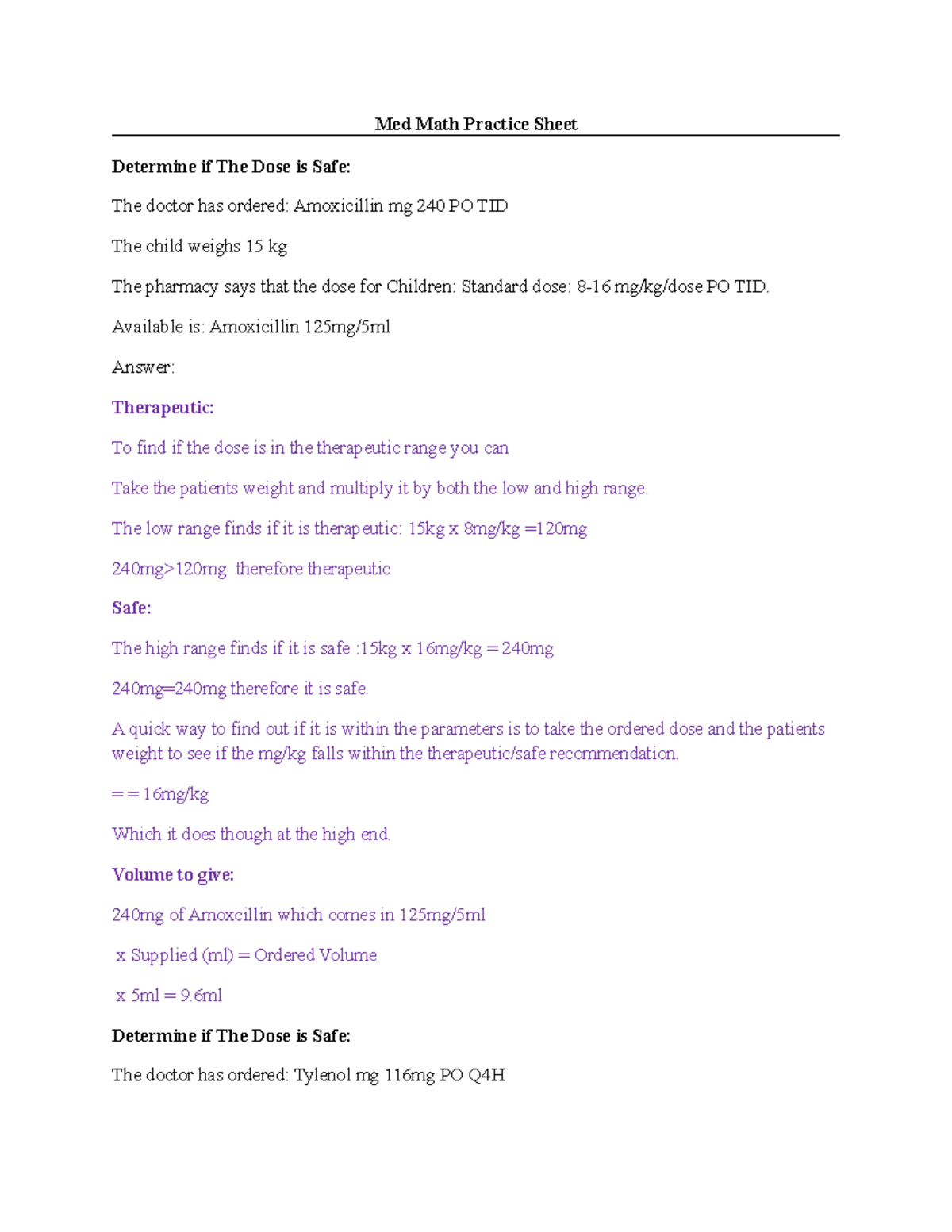 Med Math Answers#1 - hiebdkendkndkndek nskbsjdhhwkjdbkwjd - Med Math ...