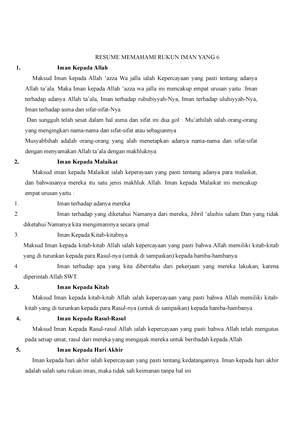 Resume Wajib Pertemuan Ke Ilmu Tauhid Dan Ilmu Akhlak Akhlak Dan