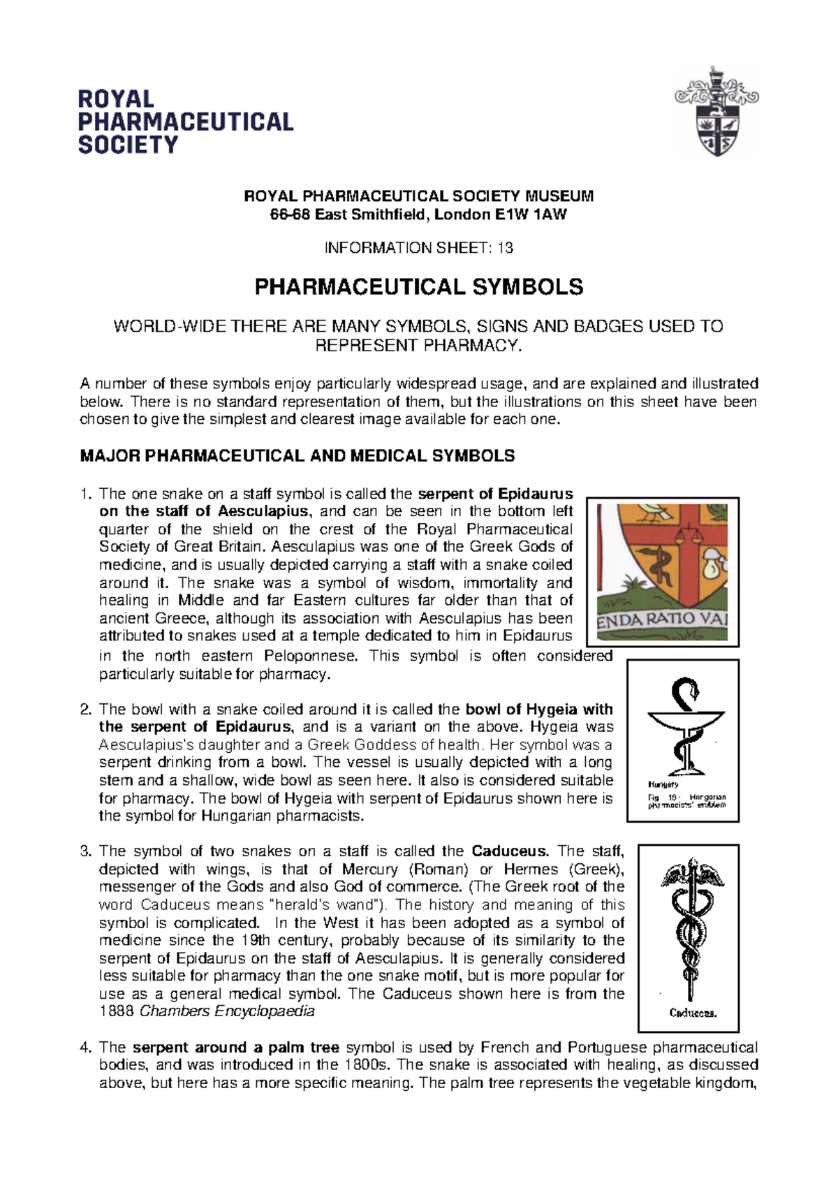 13 Pharmaceutical Symbols - ROYAL PHARMACEUTICAL SOCIETY MUSEUM 66-68 ...