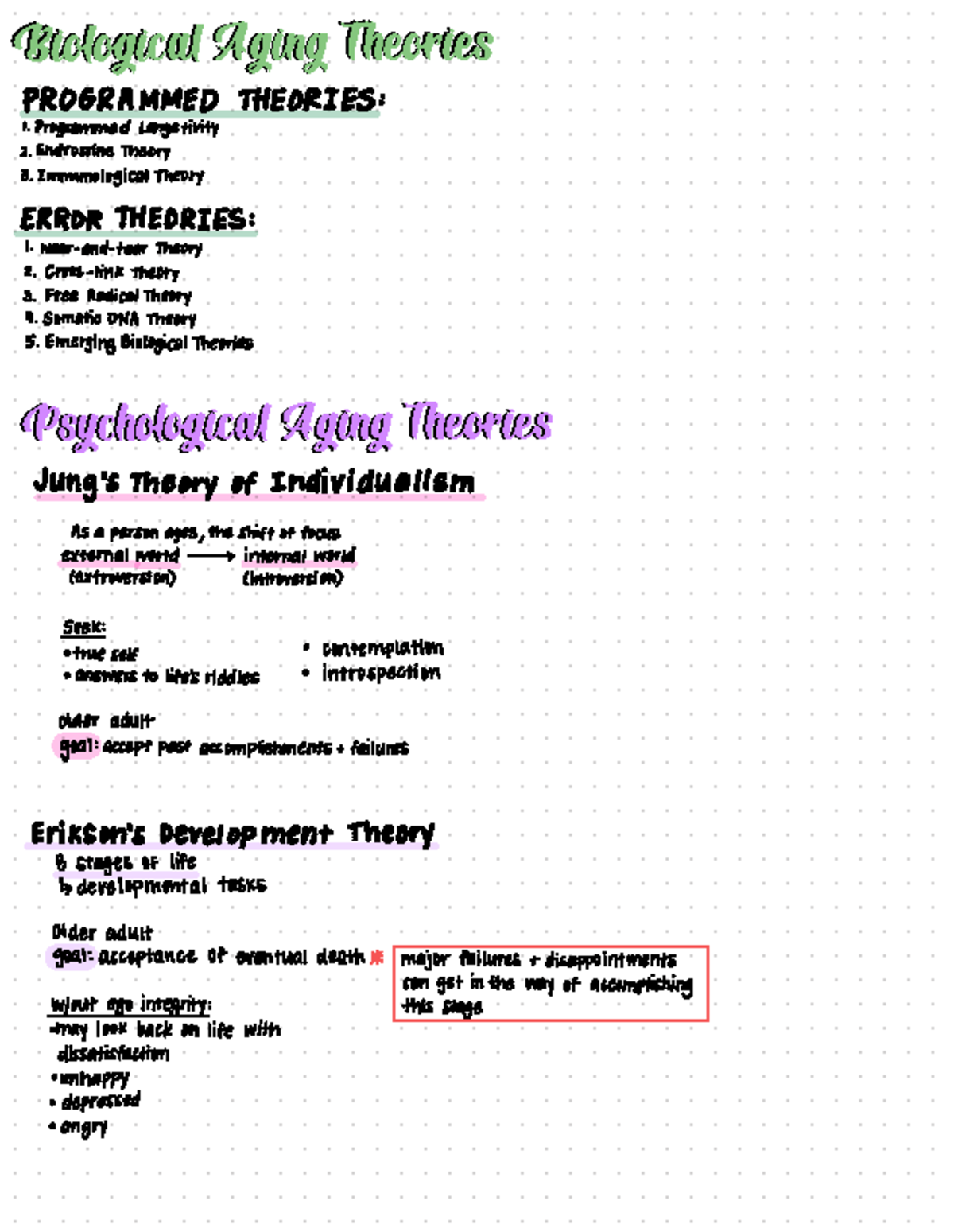 Theories Of Aging - Gerontological Nursing - Studocu