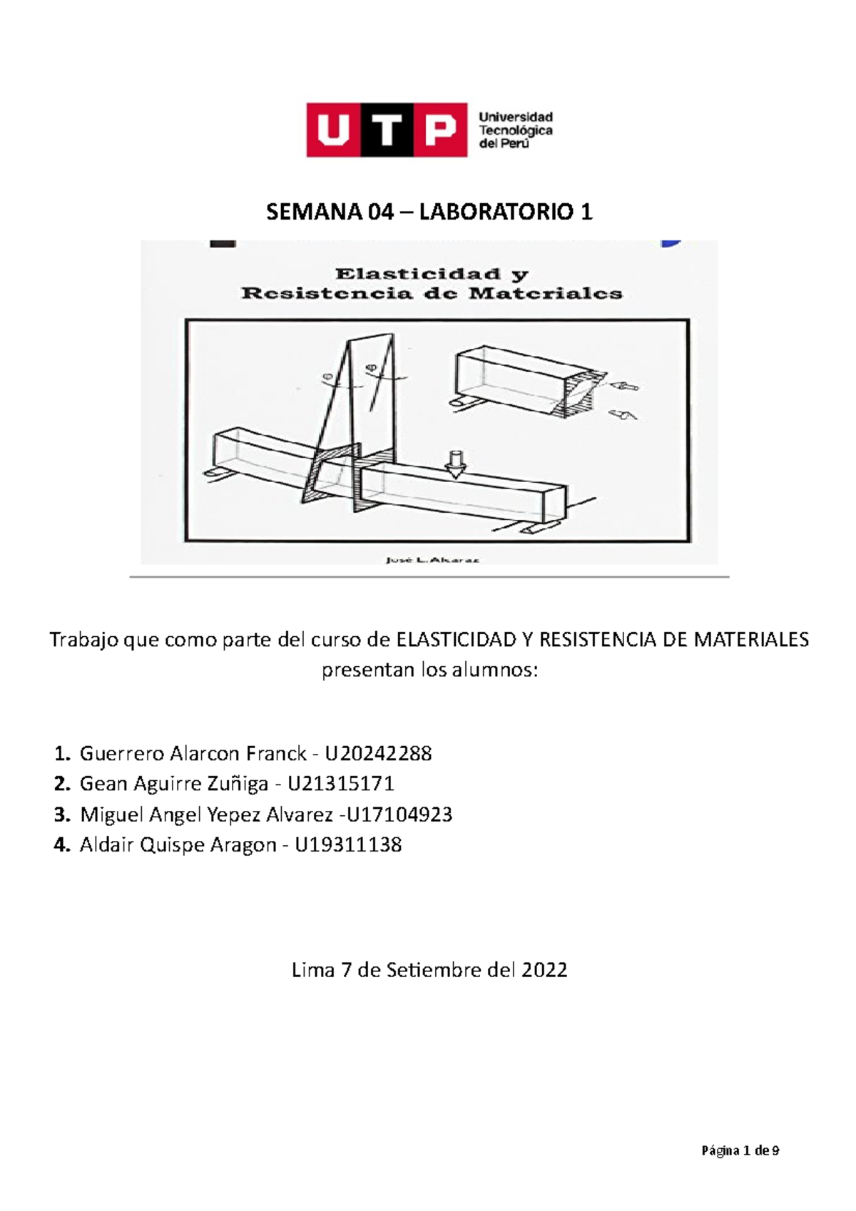 Laboratorio 1 Elasticidad - Trabajo Que Como Parte Del Curso De ...