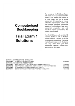 62478 - Past Assessment - Computerised Bookkeeping (CPBK) FINAL EXAM ...