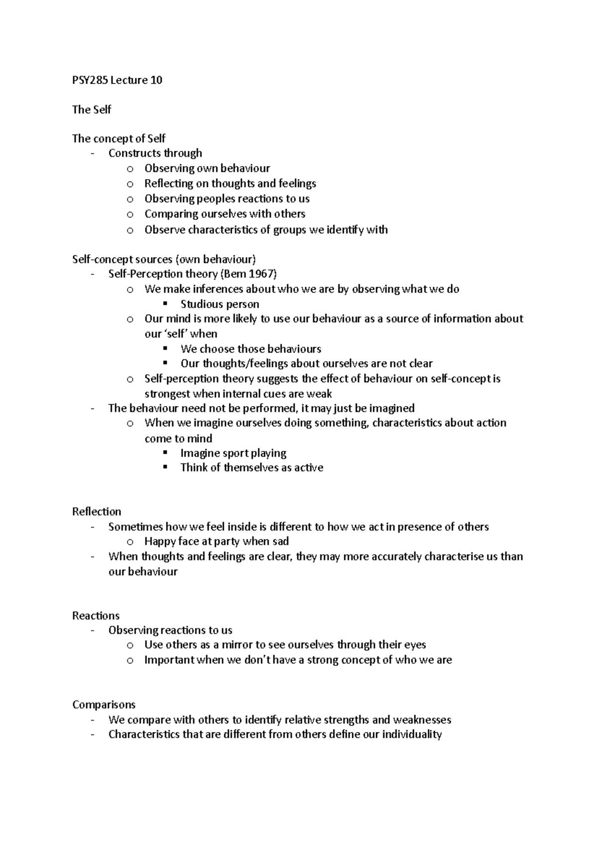 self-concept-self-esteem-10-psy285-lecture-10-the-self-the-concept