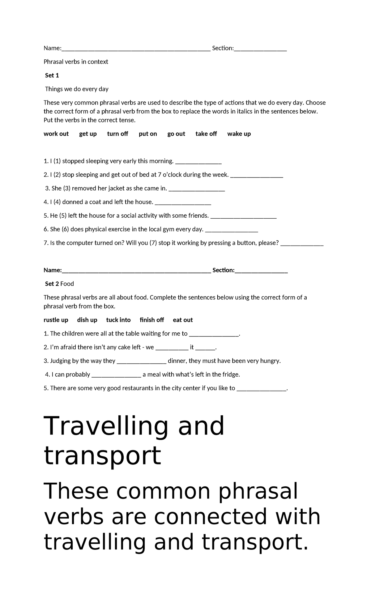 English 7 activity - asdasdasd - Name ...