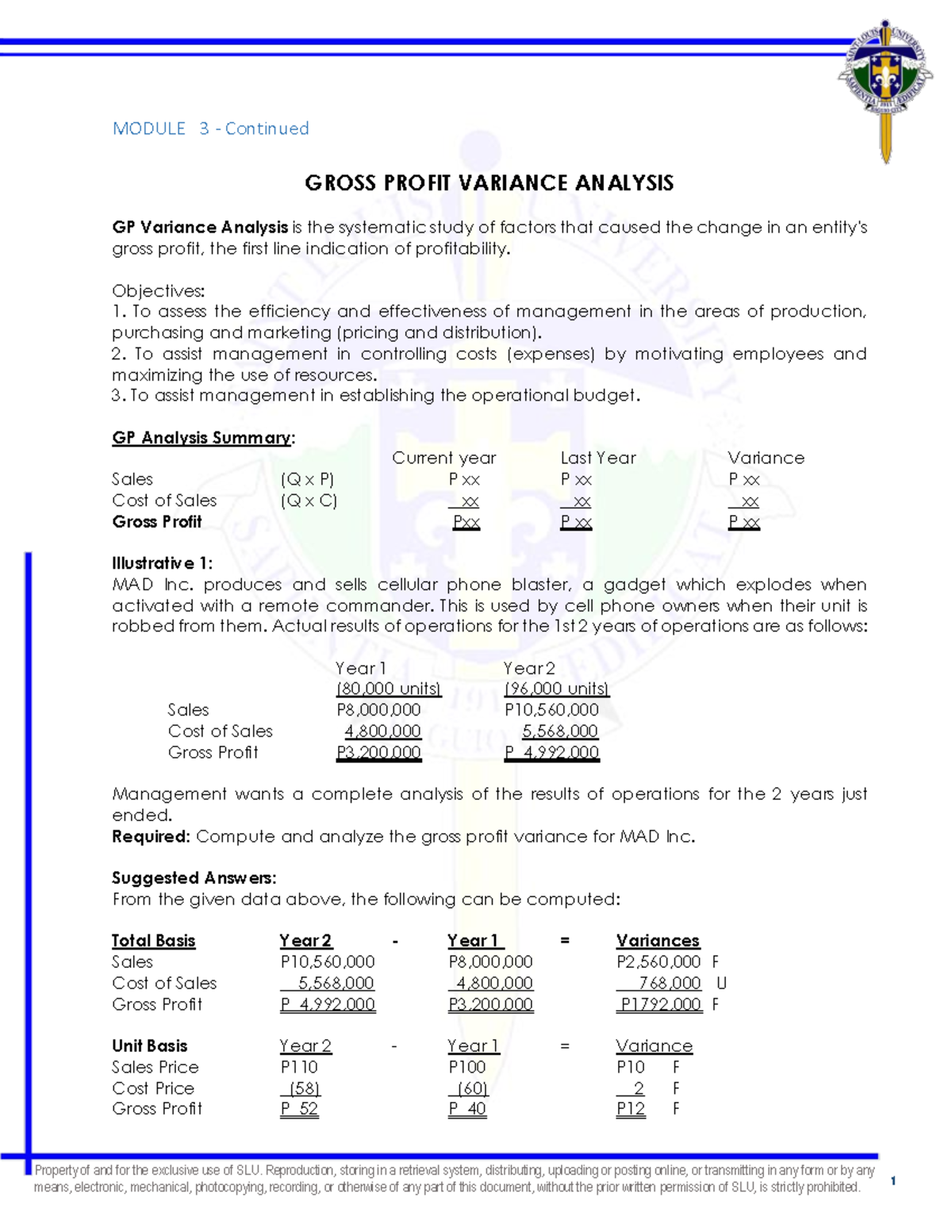 gross-profit-variance-property-of-and-for-the-exclusive-use-of-slu