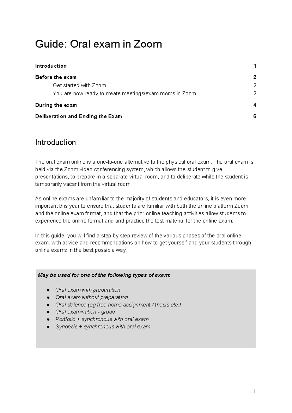 Guide Oral exam in Zoom dfs dfs Guide Oral exam in Zoom
