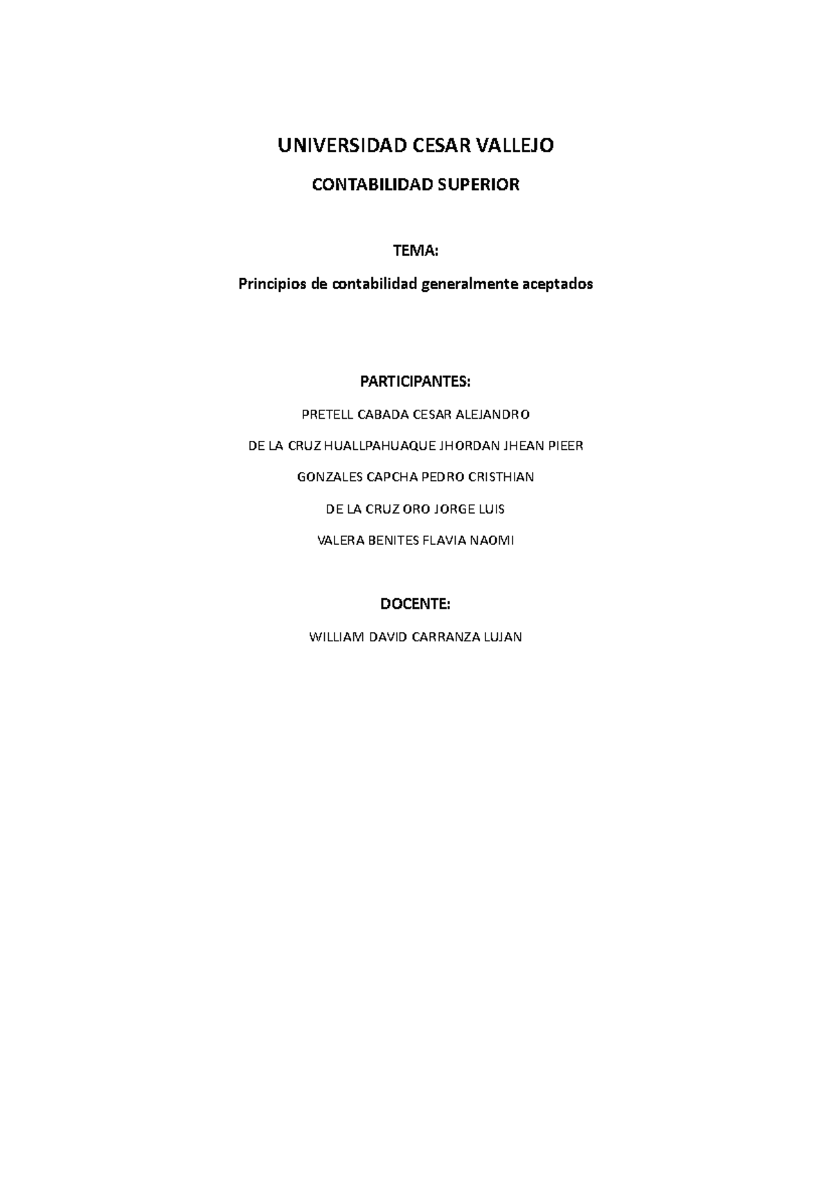 Ejemplos DE LOS PCGA - Resumenes - UNIVERSIDAD CESAR VALLEJO ...