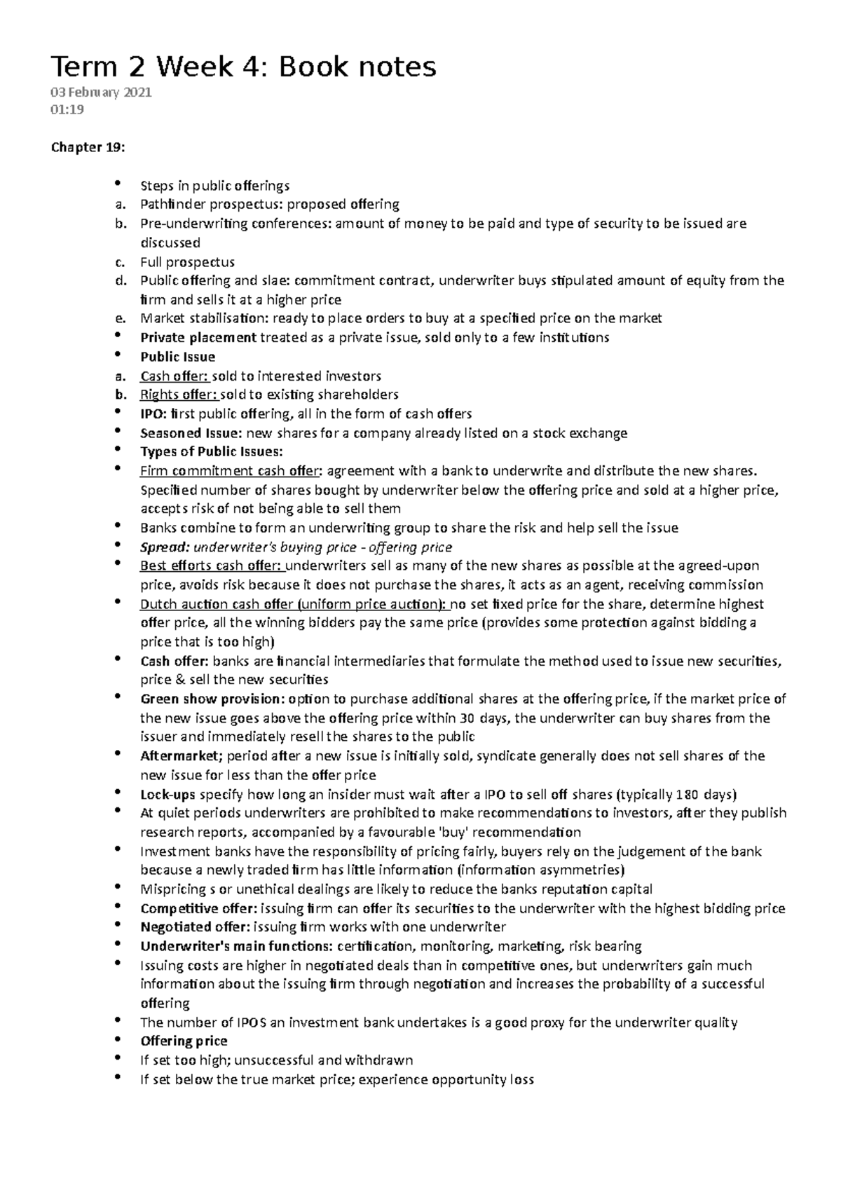 Term 2 Week 4 Book notes - Term 2 Week 4: Book notes 03 February 2021 ...