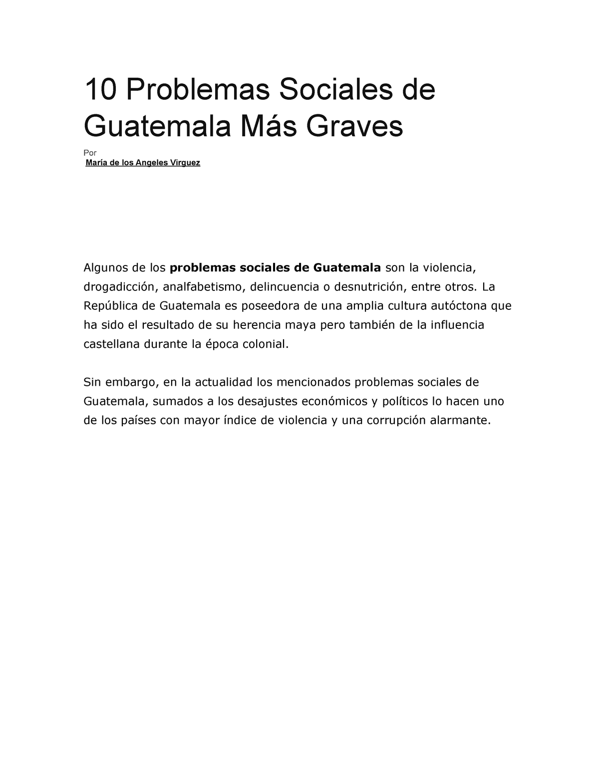 10 Problemas Sociales De Guatemala Más Graves Upana 2020 10 Problemas Sociales De Guatemala 0863