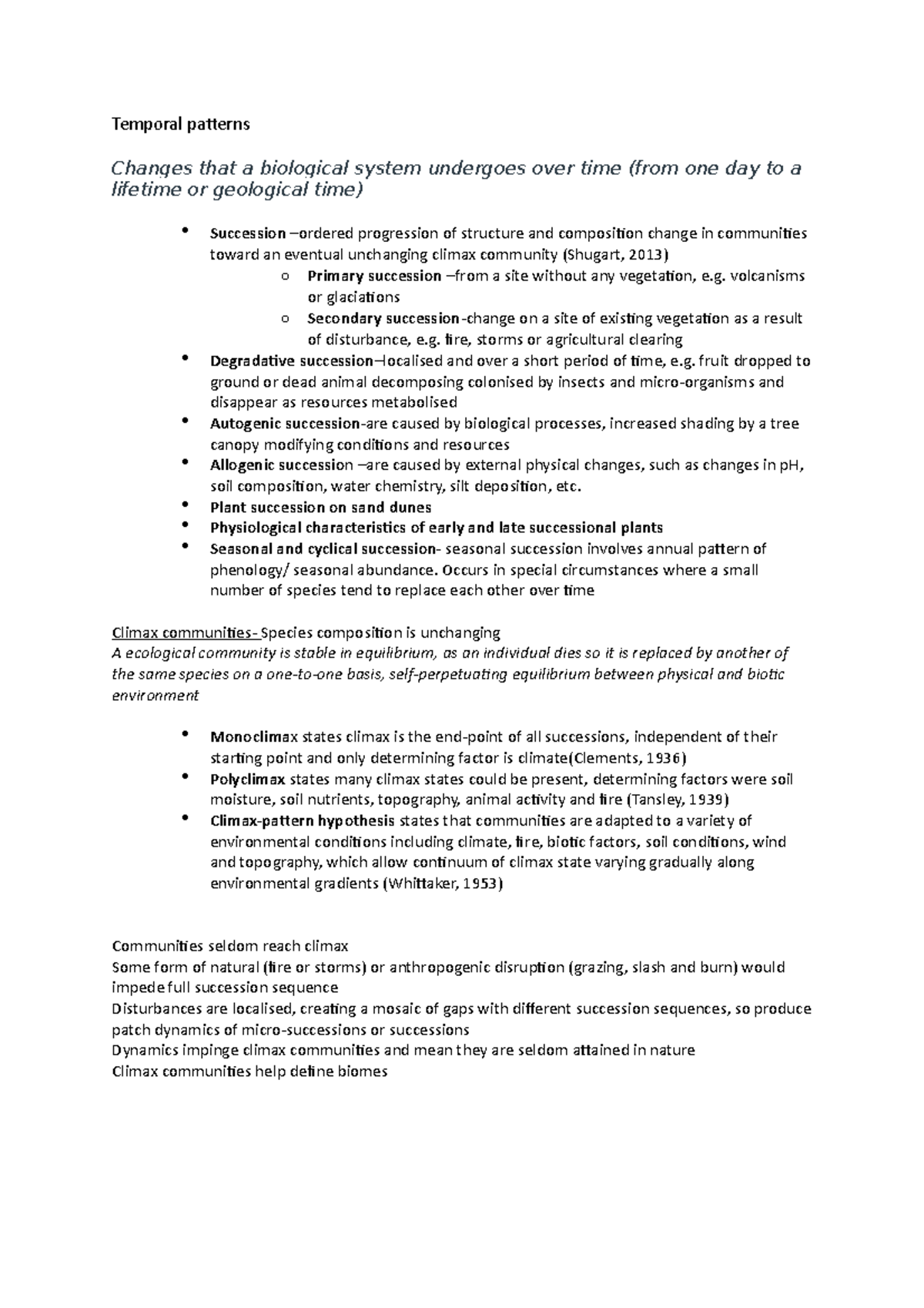 Temporal patterns - Temporal patterns Changes that a biological system ...