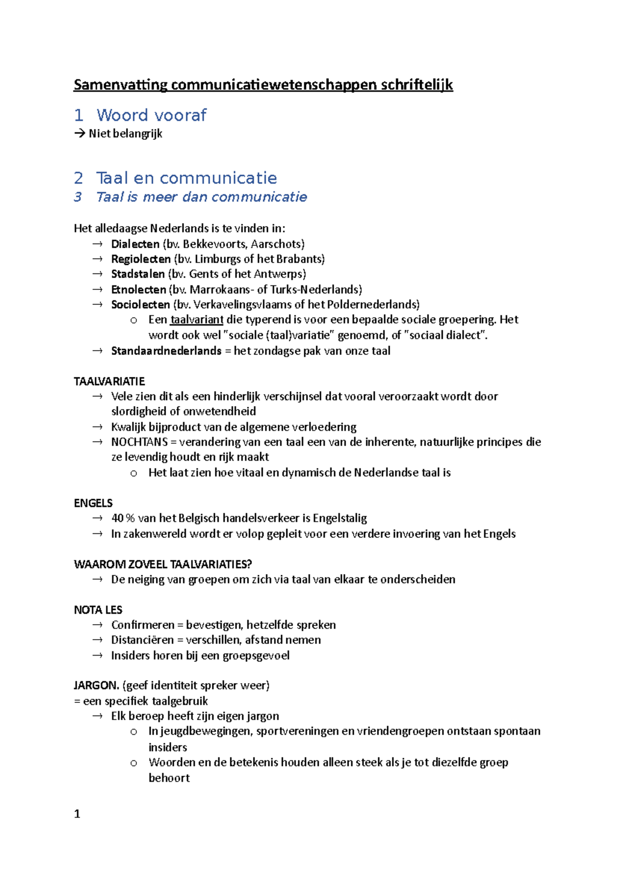 Samenvatting Communicatiewetenschappen Schriftelijk - Bekkevoorts ...