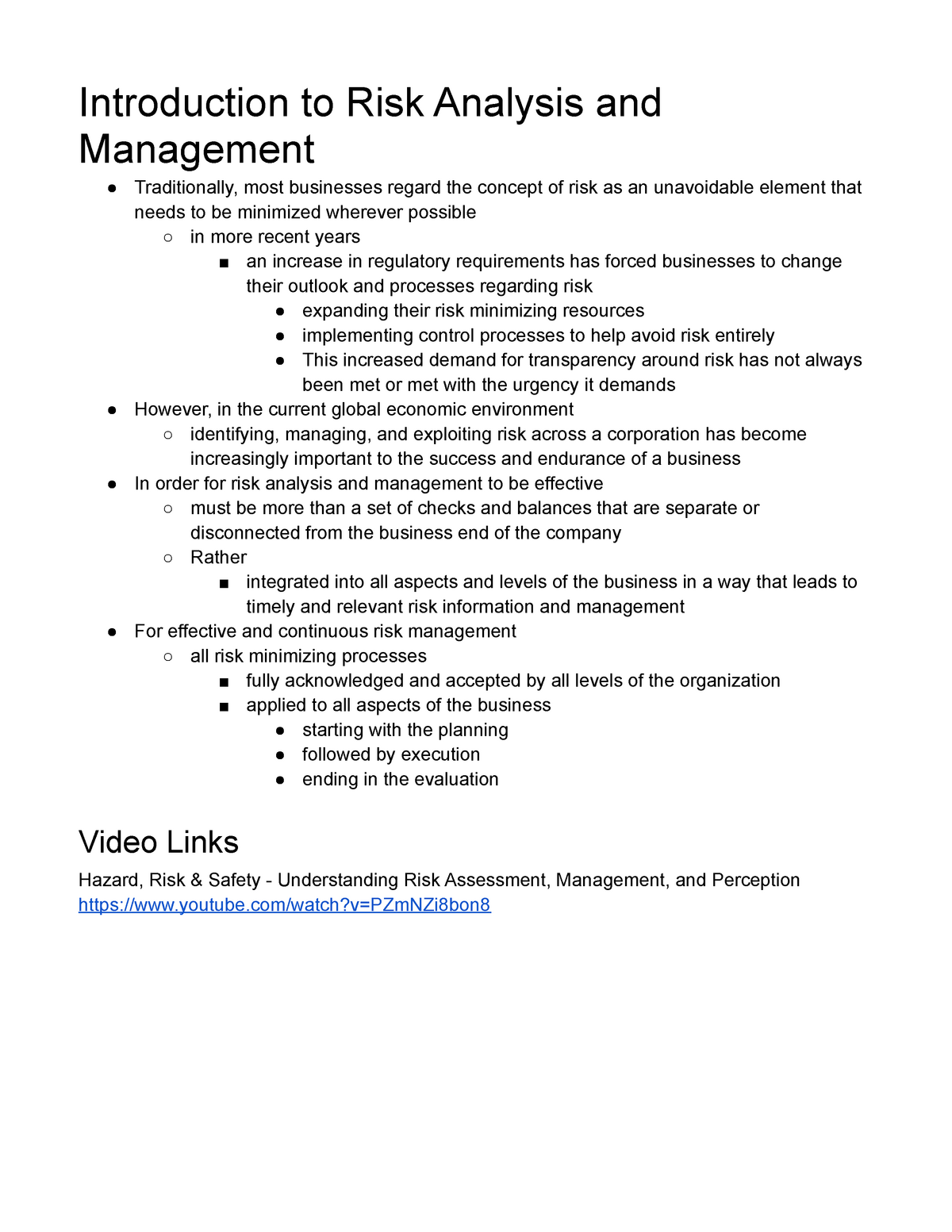 risk management thesis proposal