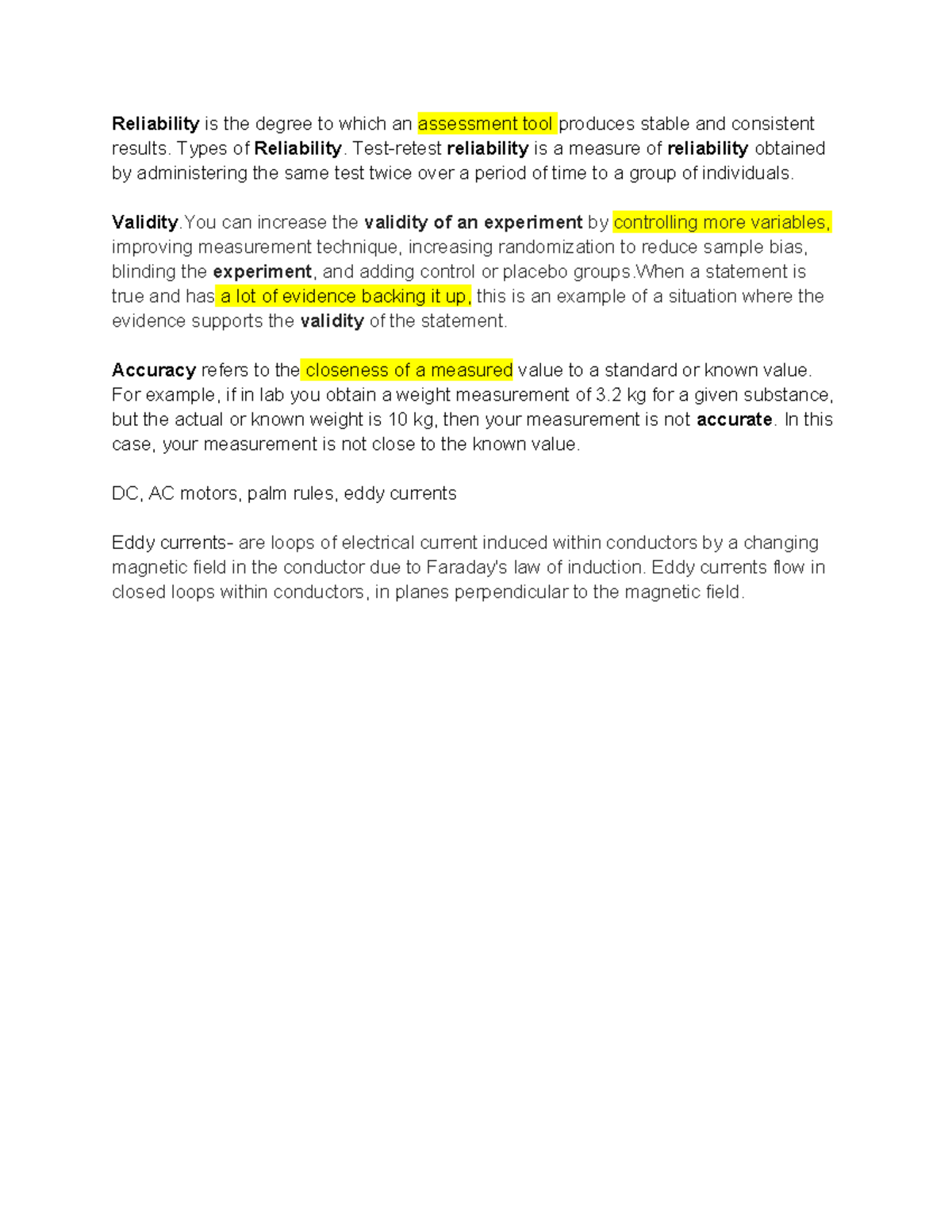 Physics notes - Reliability is the degree to which an assessment tool ...
