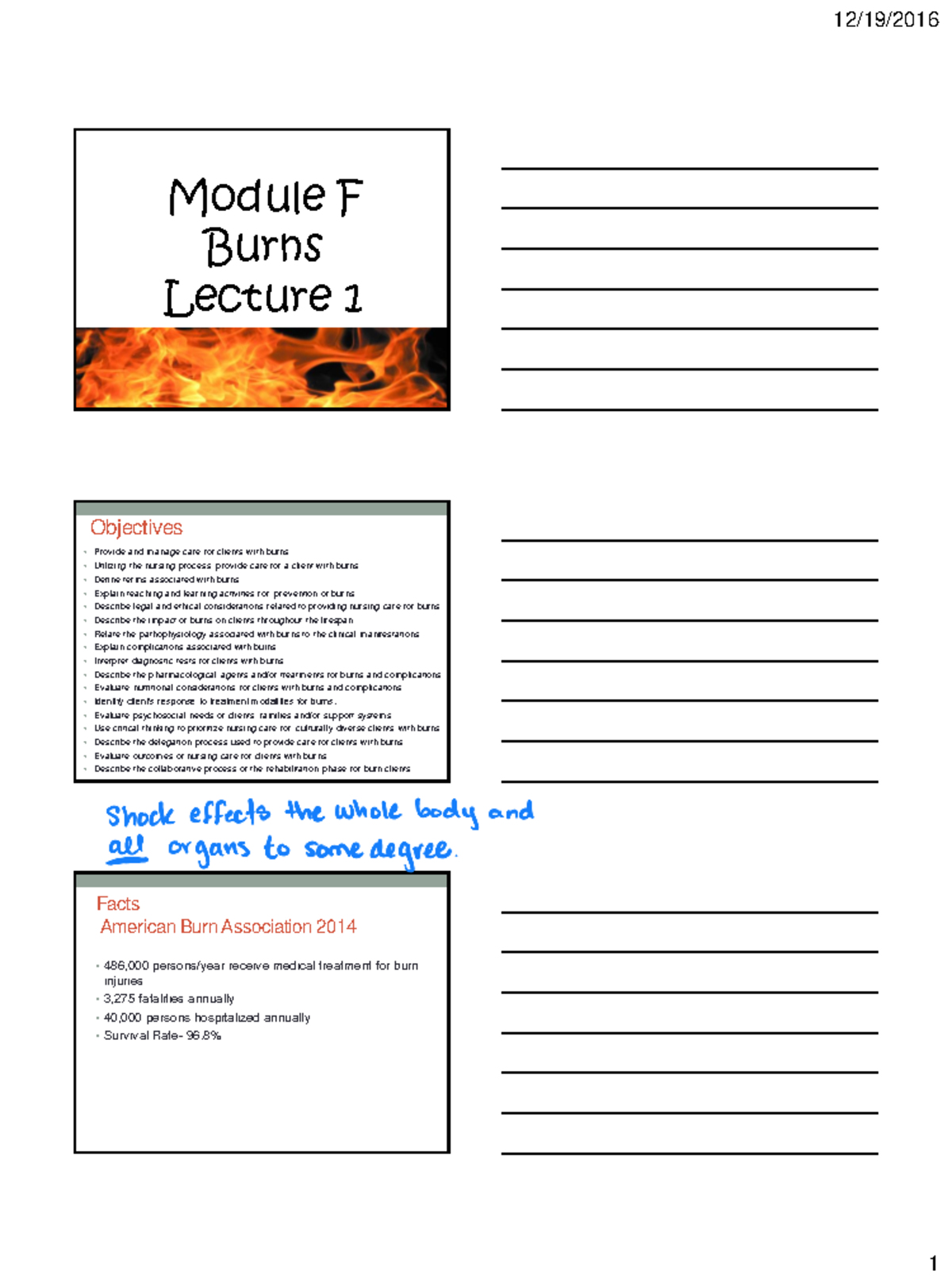 Burns Lecture Module F - Module F Burns Lecture 1 Objectives Provide ...