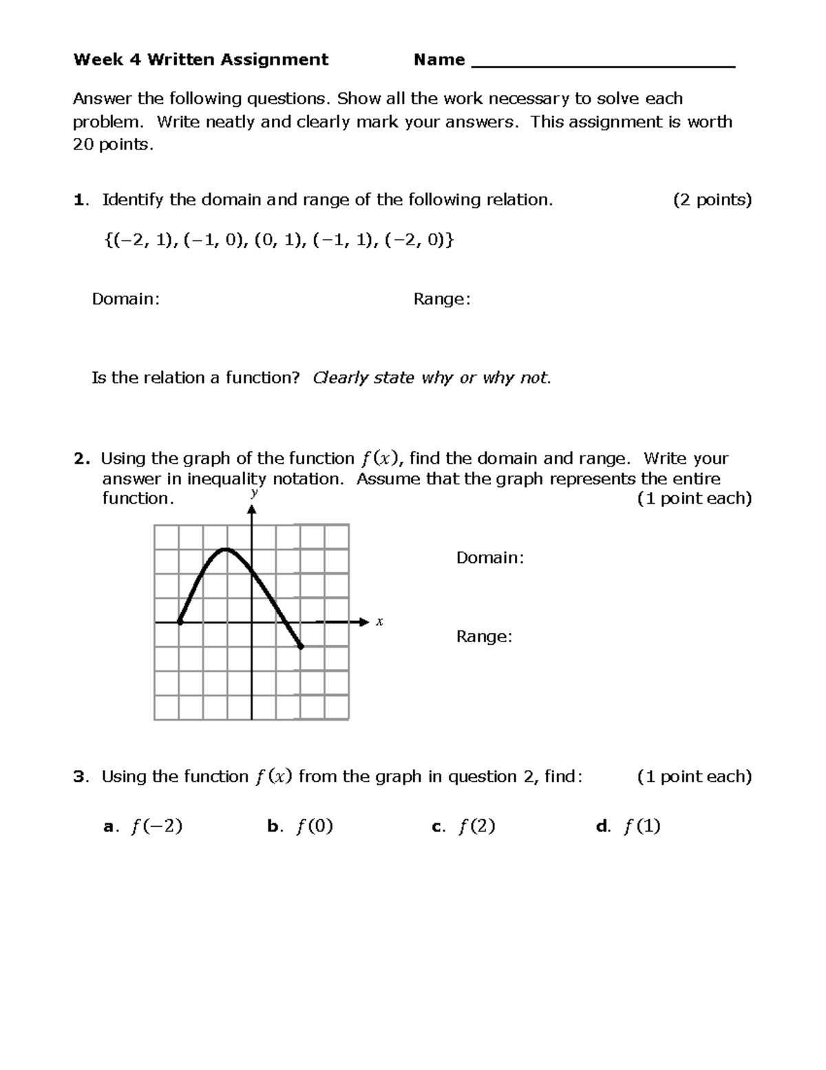 math 104 assignment 2 solution