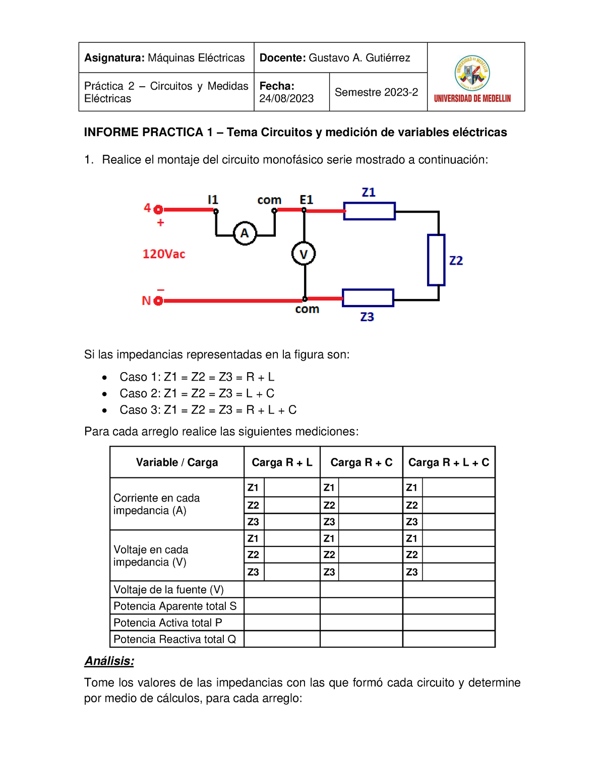 Informe Práctica Laboratorio 1c Asignatura Máquinas Eléctricas