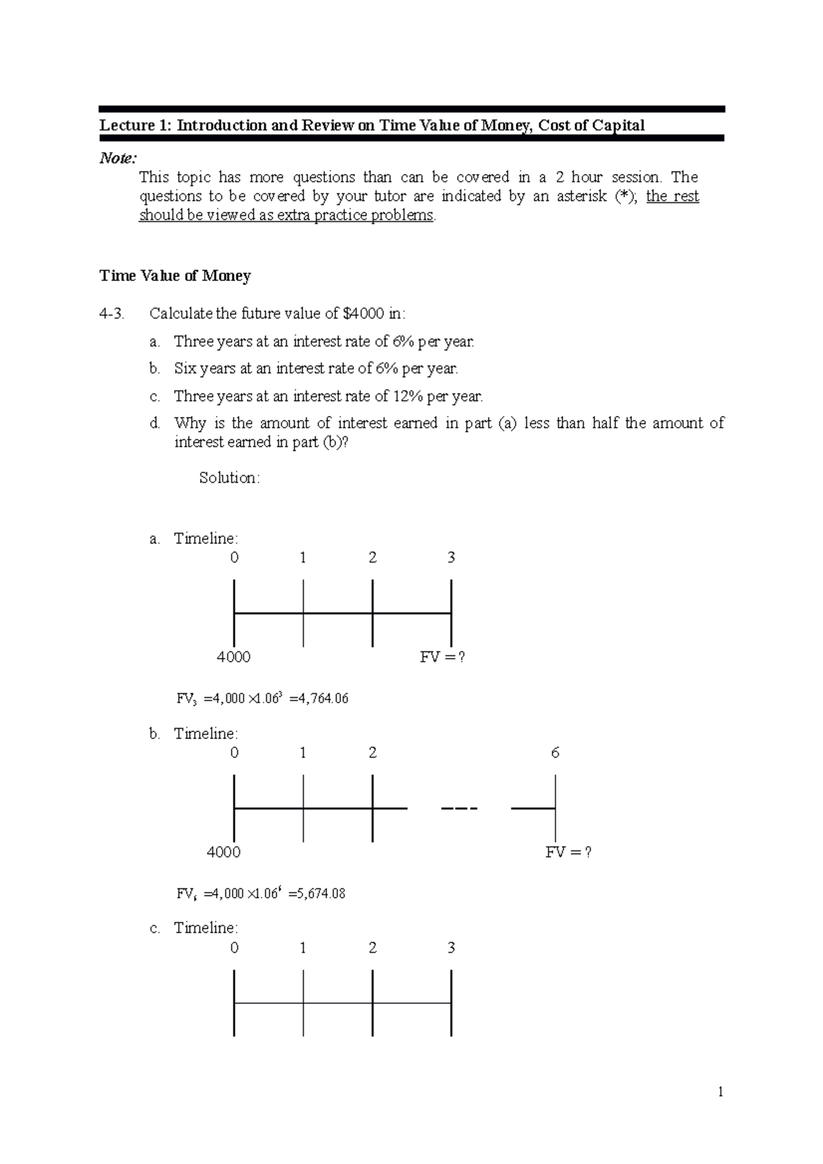 Tutorial 1 Solutions for Economics 2 - Lecture 1: Introduction and ...