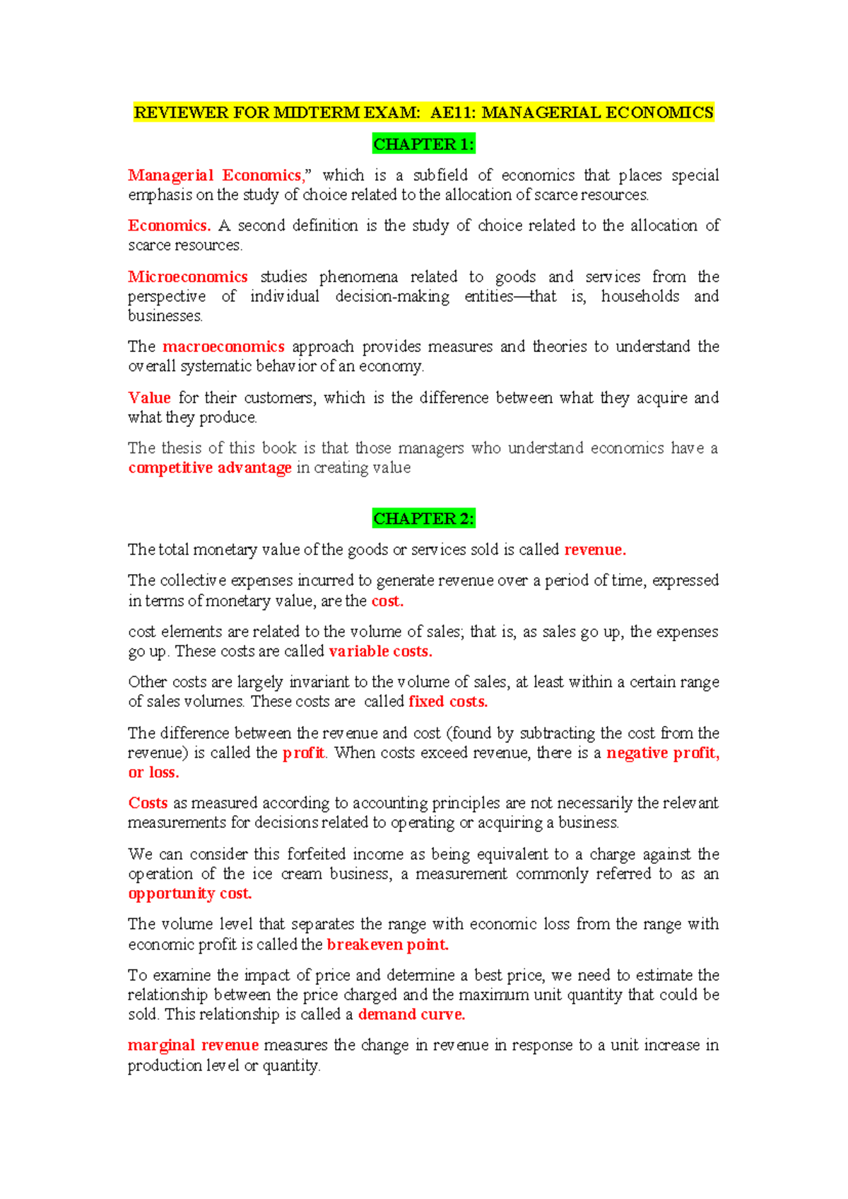 AE11 Reviewer FOR Midterm EXAM - REVIEWER FOR MIDTERM EXAM: AE11 ...