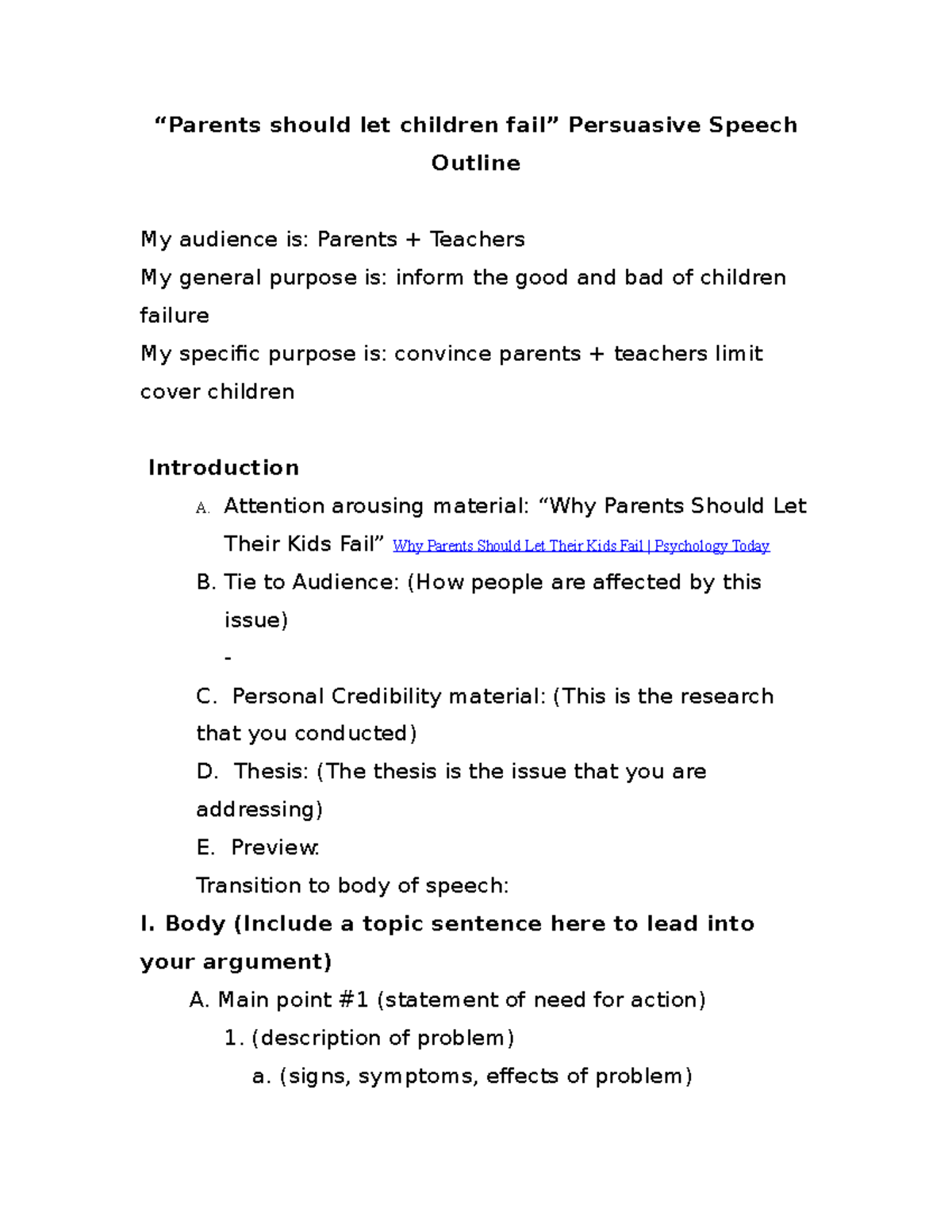 persuasive speech topics parent