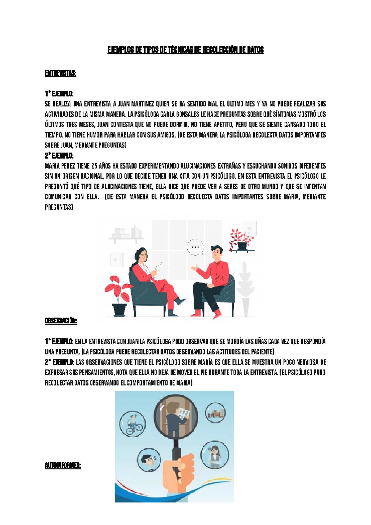 Ejemplos de tipos de técnicas de recolección de datos - Ejemplos de ...