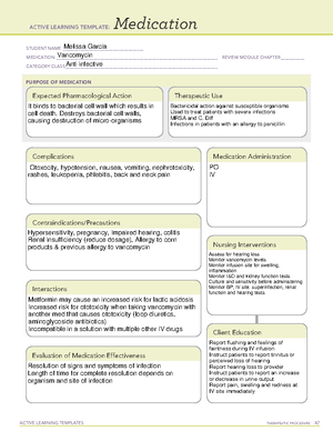 Ampicillin - ati template - ACTIVE LEARNING TEMPLATES THERAPEUTIC ...