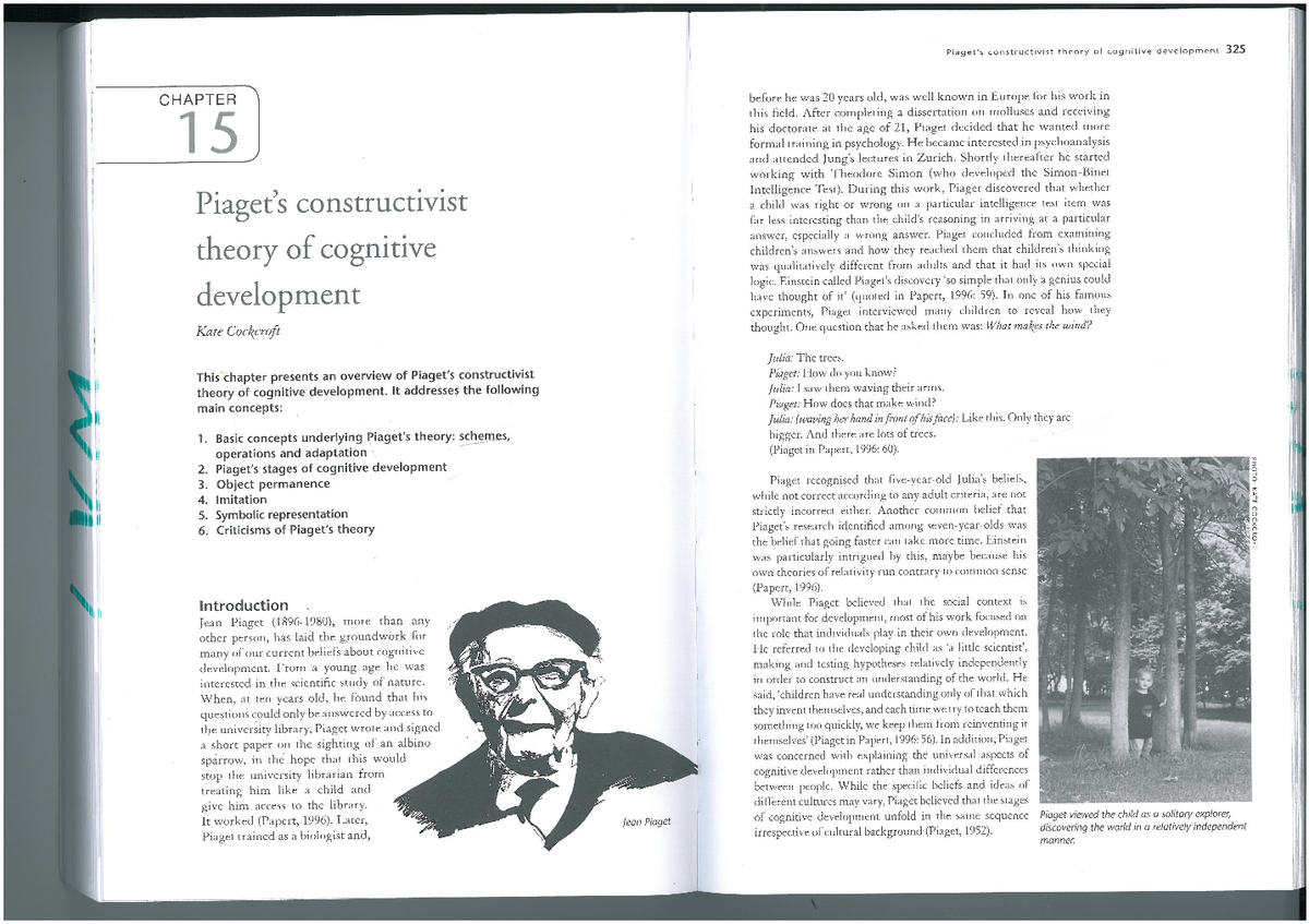 Piagets Theory Piaget PSYC102 Studocu